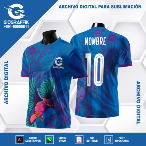 AVE DEGRADE MAGENTA BLUE FLORAL