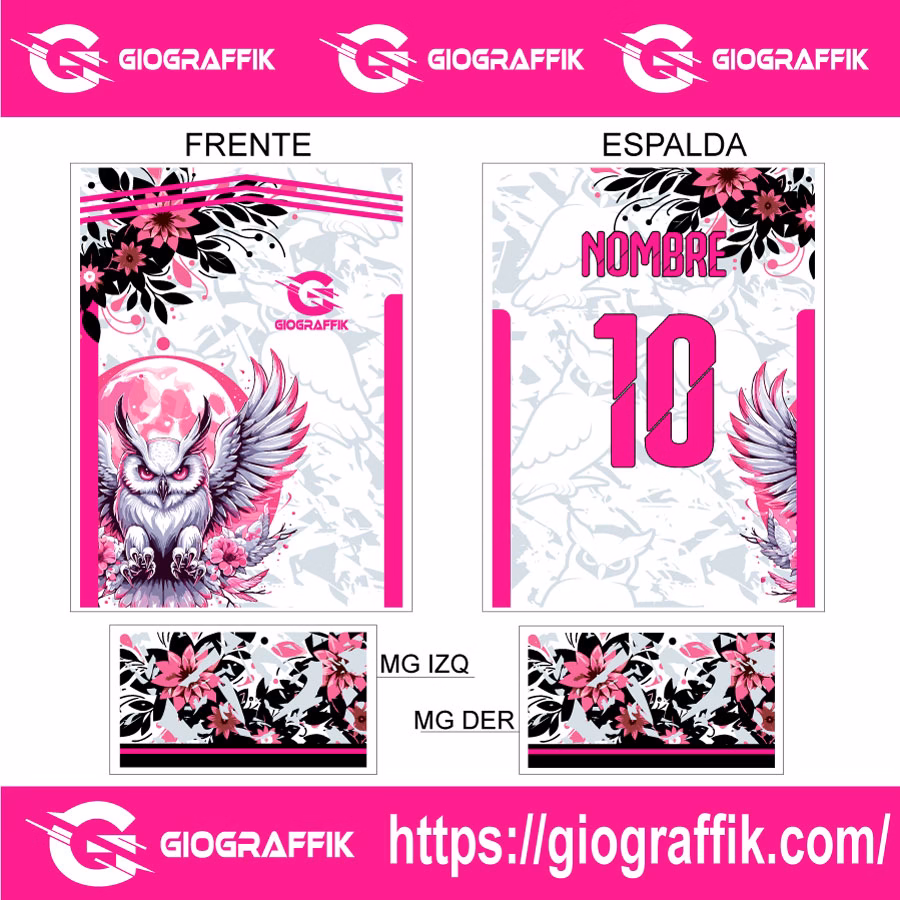 BUHO MAGENTA FLORAL BLACK - Imagen 2