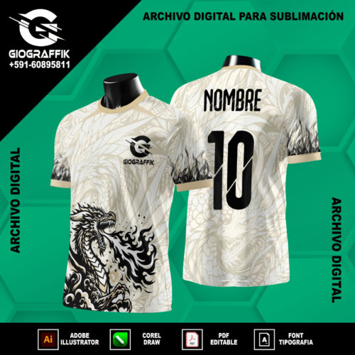 DRAGON LLAMAS CREMA BLACK