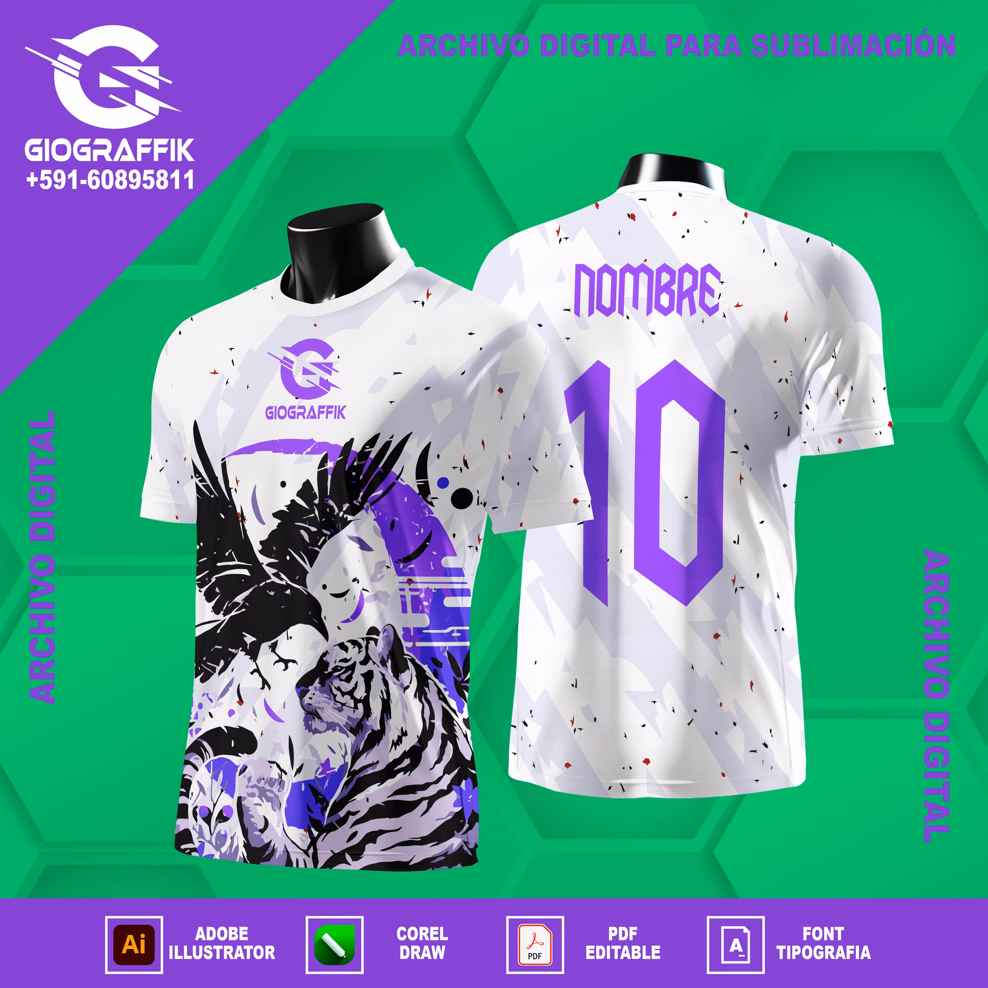 TIGRE AND CUERVO BLACK FLORAL
