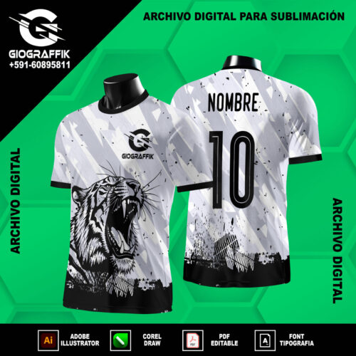 TIGRE BLACK GRUNGE GRIS