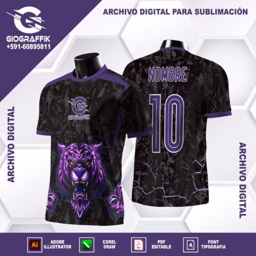TIGRE MORADO TRAMA PLOMO