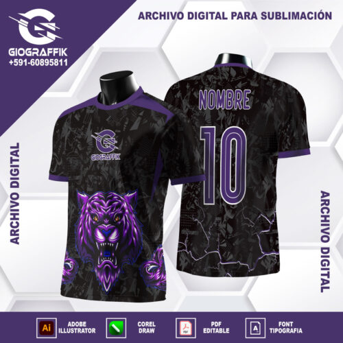 TIGRE MORADO TRAMA PLOMO
