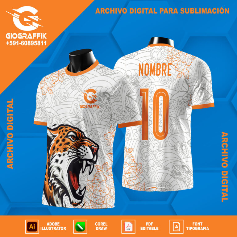 TIGRE ORANGE TRAMA GRIS