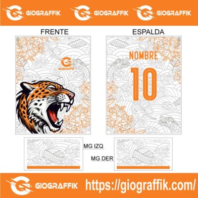 TIGRE ORANGE TRAMA GRIS
