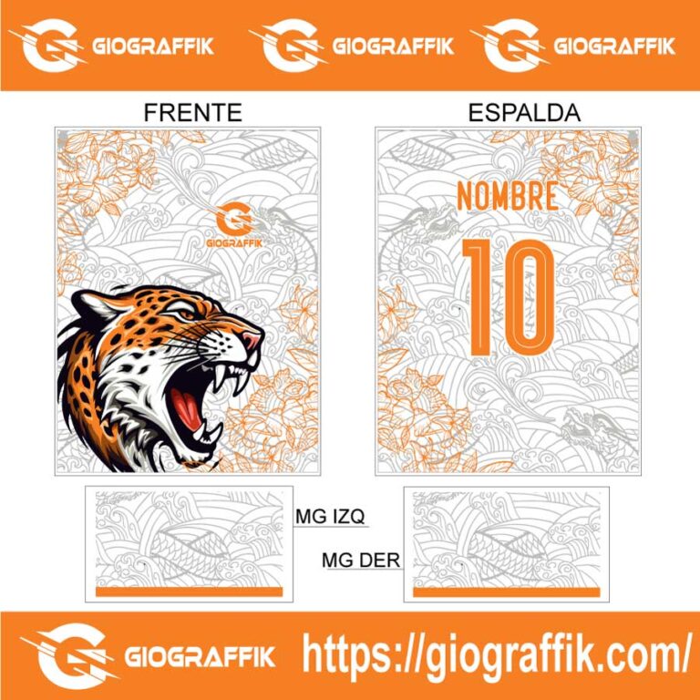 TIGRE ORANGE TRAMA GRIS