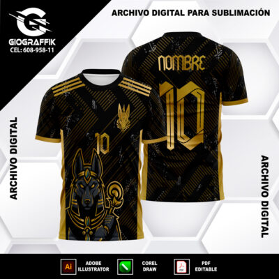 ANUBIS GOLD BLACK GEOMETRICO