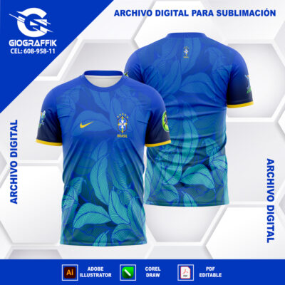 BRASIL HOJAS DEGRADE BLUE