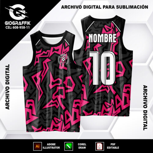 LAS BRAVAS MAGENTA BLACK GRUNGE