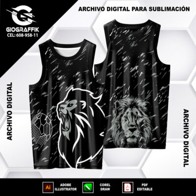 LEON PATTERN BLACK GRIS