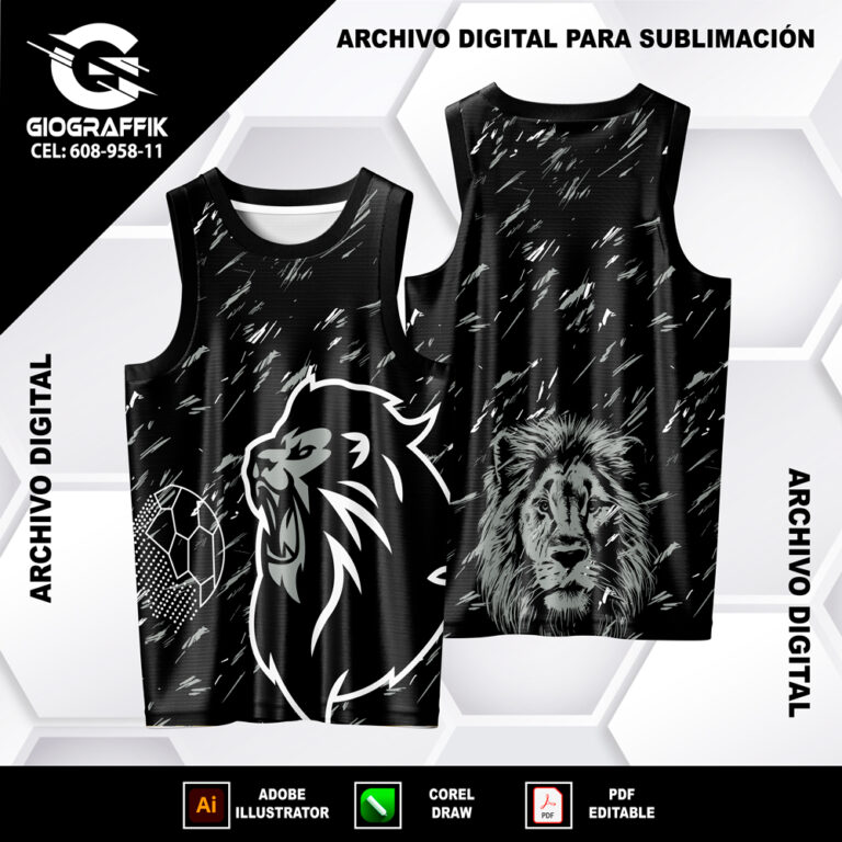 LEON PATTERN BLACK GRIS