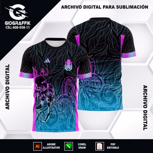 PULPO DEGRADE NIKE HOJAS PATTERN