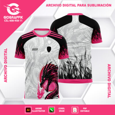 DRAGON MAGENTA FUEGO GRIS