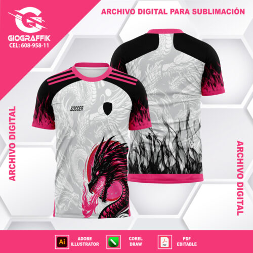 DRAGON MAGENTA FUEGO GRIS