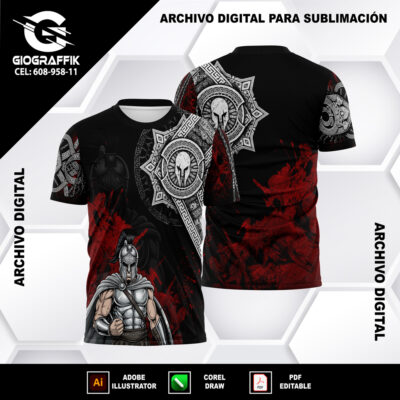 ESPARTANO CADENA RED GRUNGE