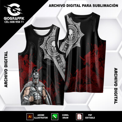 ESPARTANO CADENA RED GRUNGE
