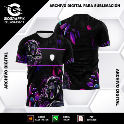 LEON FLORAL DEGRADE MAGENTA LILA