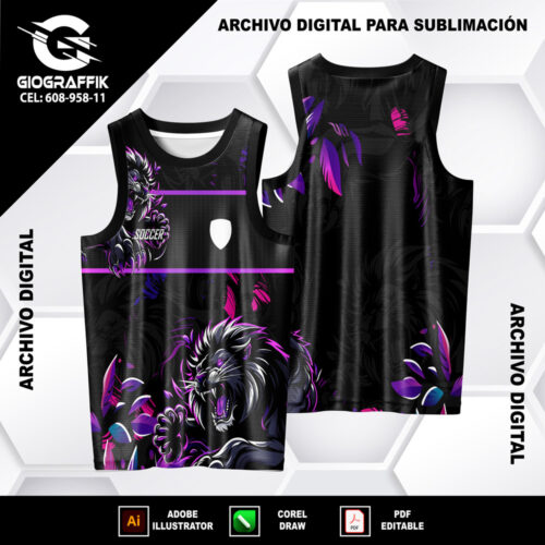 LEON FLORAL DEGRADE MAGENTA LILA