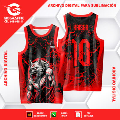 LOBO GRUNGE FEROZ SANGRIENTO