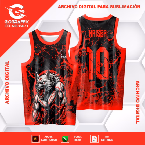 LOBO GRUNGE FEROZ SANGRIENTO
