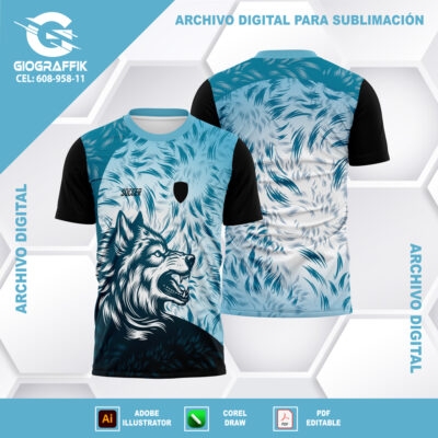 LOBO WOLF TRAMA PLUMAS BLUE