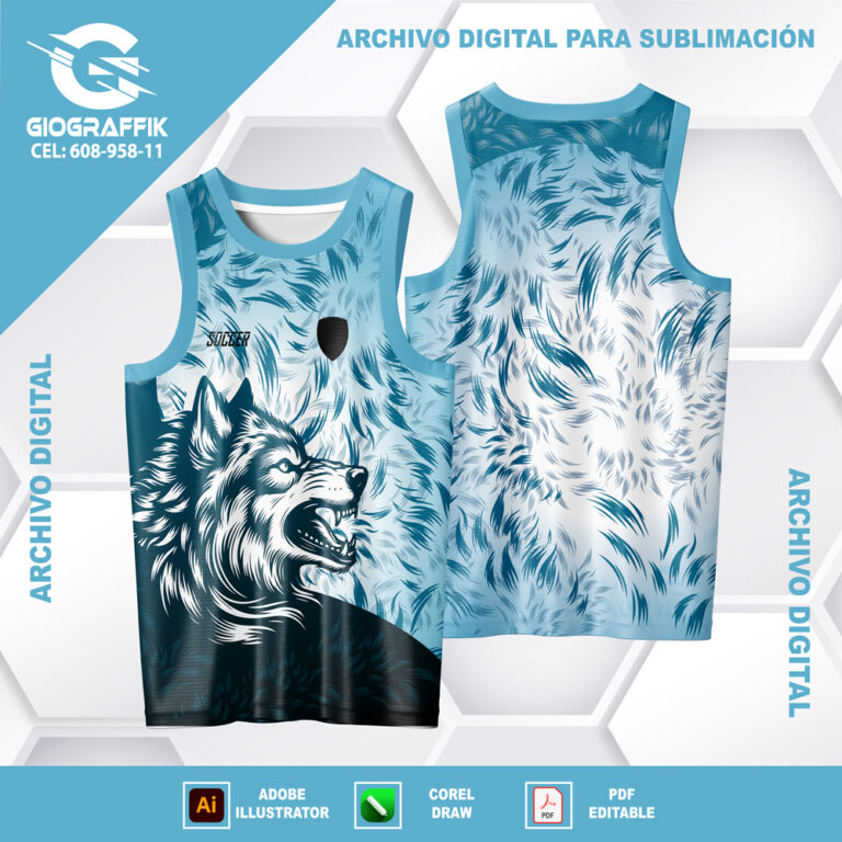 LOBO WOLF TRAMA PLUMAS BLUE