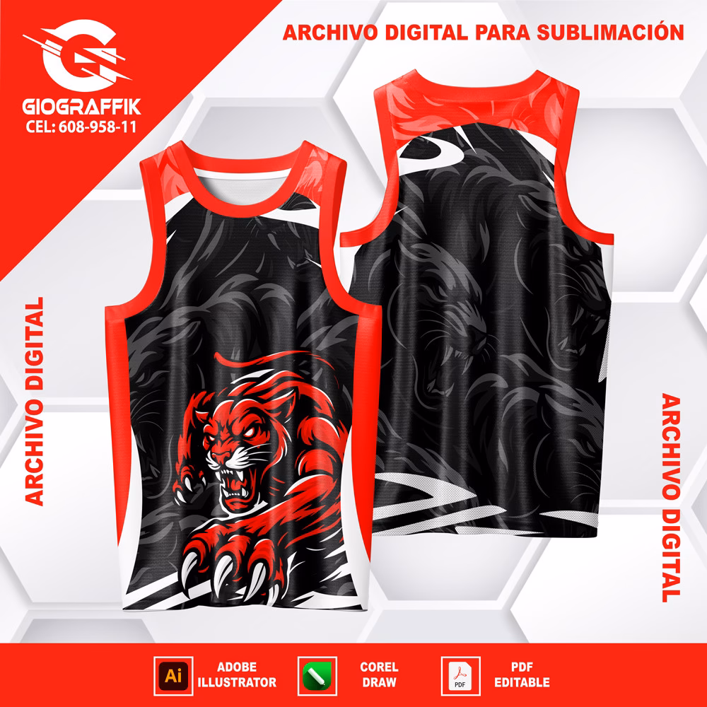 PANTERA RED TRAMA WHITE - Imagen 2