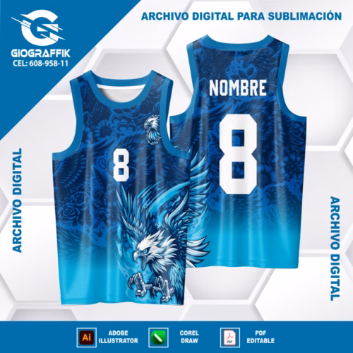AGUILA FEROZ BLUE DEGRADE CIAN TRAMA EAGLE
