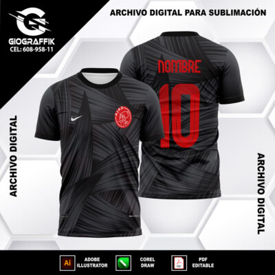 AJAX RED PUNTAS DEGRADE BLACK GRIS