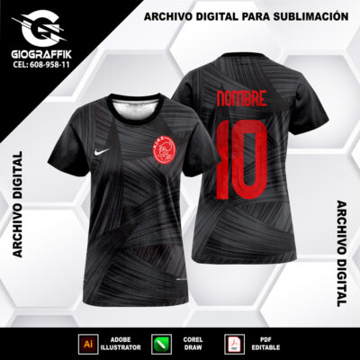 AJAX RED PUNTAS DEGRADE BLACK GRIS
