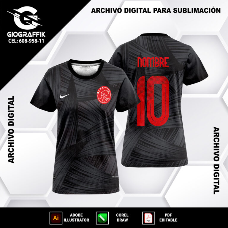 AJAX RED PUNTAS DEGRADE BLACK GRIS