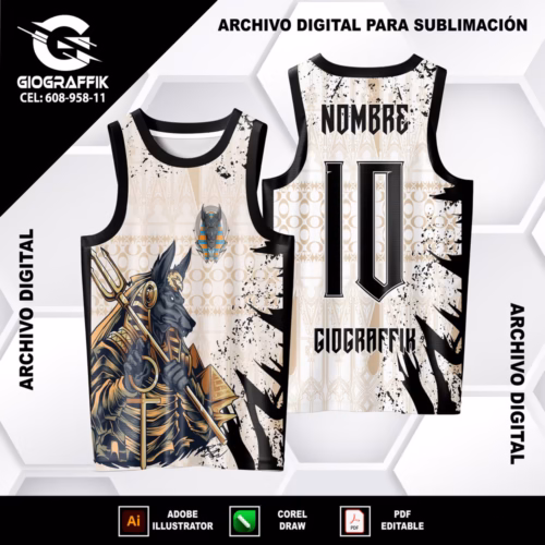 ANUBIS CREMA BLACK PATTERN