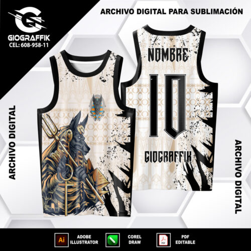 ANUBIS CREMA BLACK PATTERN