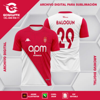 AS MONACO RED GEOMETRIC