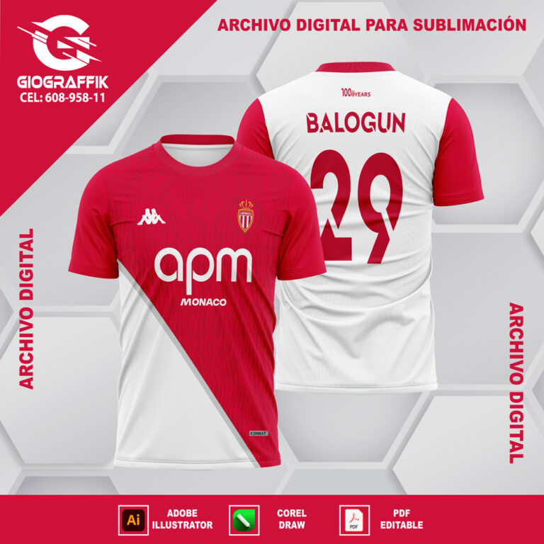AS MONACO RED GEOMETRIC