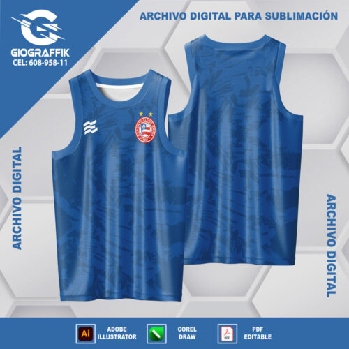 BAHIA SC 2024 RED BLUE GRUNGE