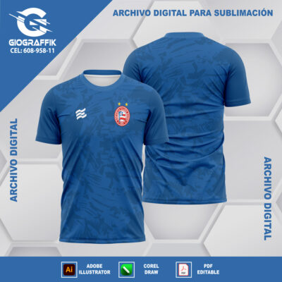 BAHIA SC 2024 RED BLUE GRUNGE
