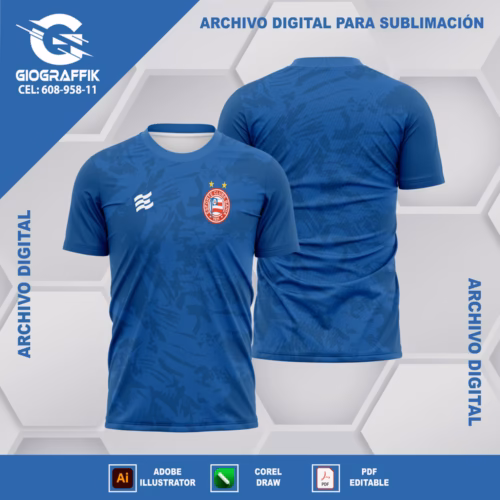 BAHIA SC 2024 RED BLUE GRUNGE