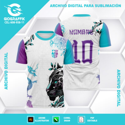 BARCELONA PANTERA DEGRADE DRAGON CIAN MORADO