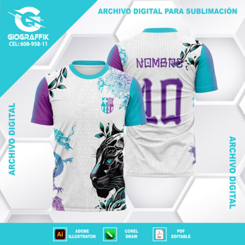 BARCELONA PANTERA DEGRADE DRAGON CIAN MORADO