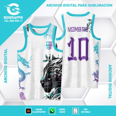 BARCELONA PANTERA DEGRADE DRAGON CIAN MORADO