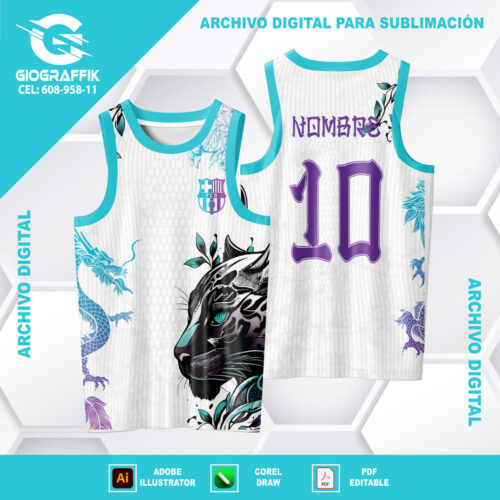 BARCELONA PANTERA DEGRADE DRAGON CIAN MORADO