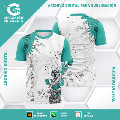 COBRA FEROZ CONCEPT VERDE AGUA FLORAL