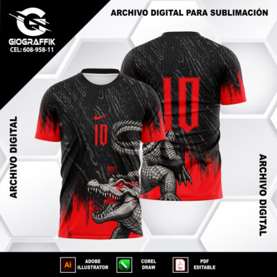 COCODRILE RED PLATEADO