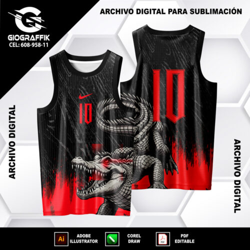 COCODRILE RED PLATEADO