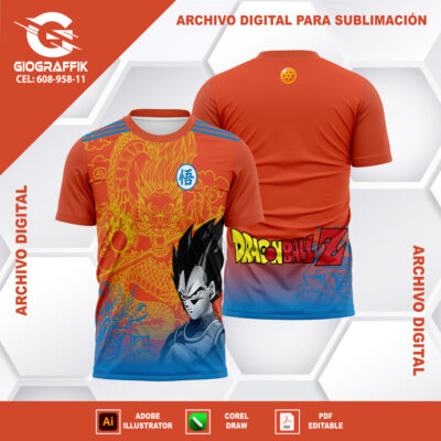 DRAGON BALL YELLOW VEGETA LLAMAS CELESTES