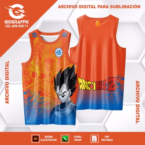 DRAGON BALL YELLOW VEGETA LLAMAS CELESTES