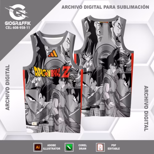 DRAGON BALL Z DEGRADE GRIS SAYAYINS
