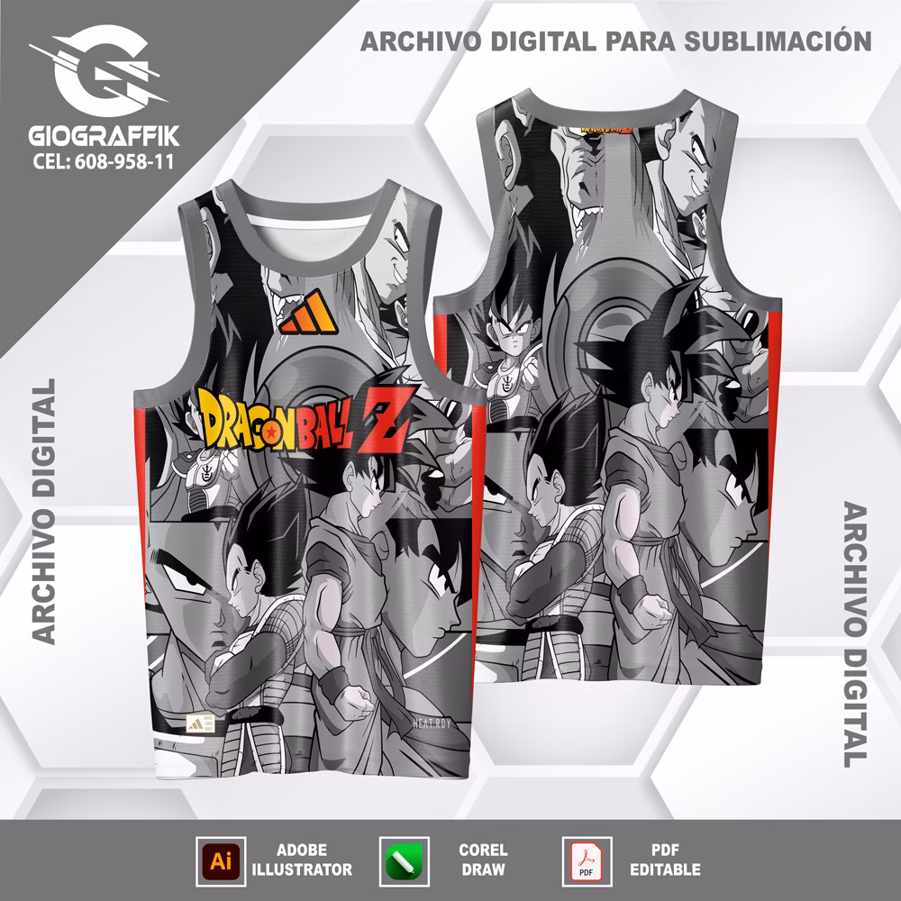 DRAGON BALL Z DEGRADE GRIS SAYAYINS - Imagen 2