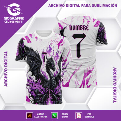 DRAGON BLACK LILA GRIS BADGROUND